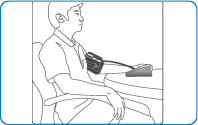 Insert a test strip to turn on the meter. The sequence of LCD displays is: “CHK” and “” →flashing “” with date and time