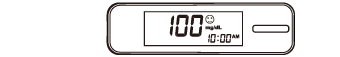 Insert a test strip to turn on the meter. The sequence of LCD displays is: “CHK” and “” →flashing “” with date and time